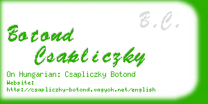 botond csapliczky business card